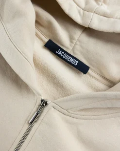 Hot JACQUEMUS Le Hoodie Zip Gros Grain beige