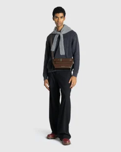 Discount JACQUEMUS Le Messenger Capri Midnight Brown midnightbrown
