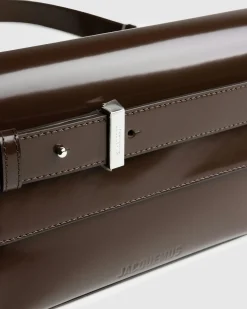 Discount JACQUEMUS Le Messenger Capri Midnight Brown midnightbrown