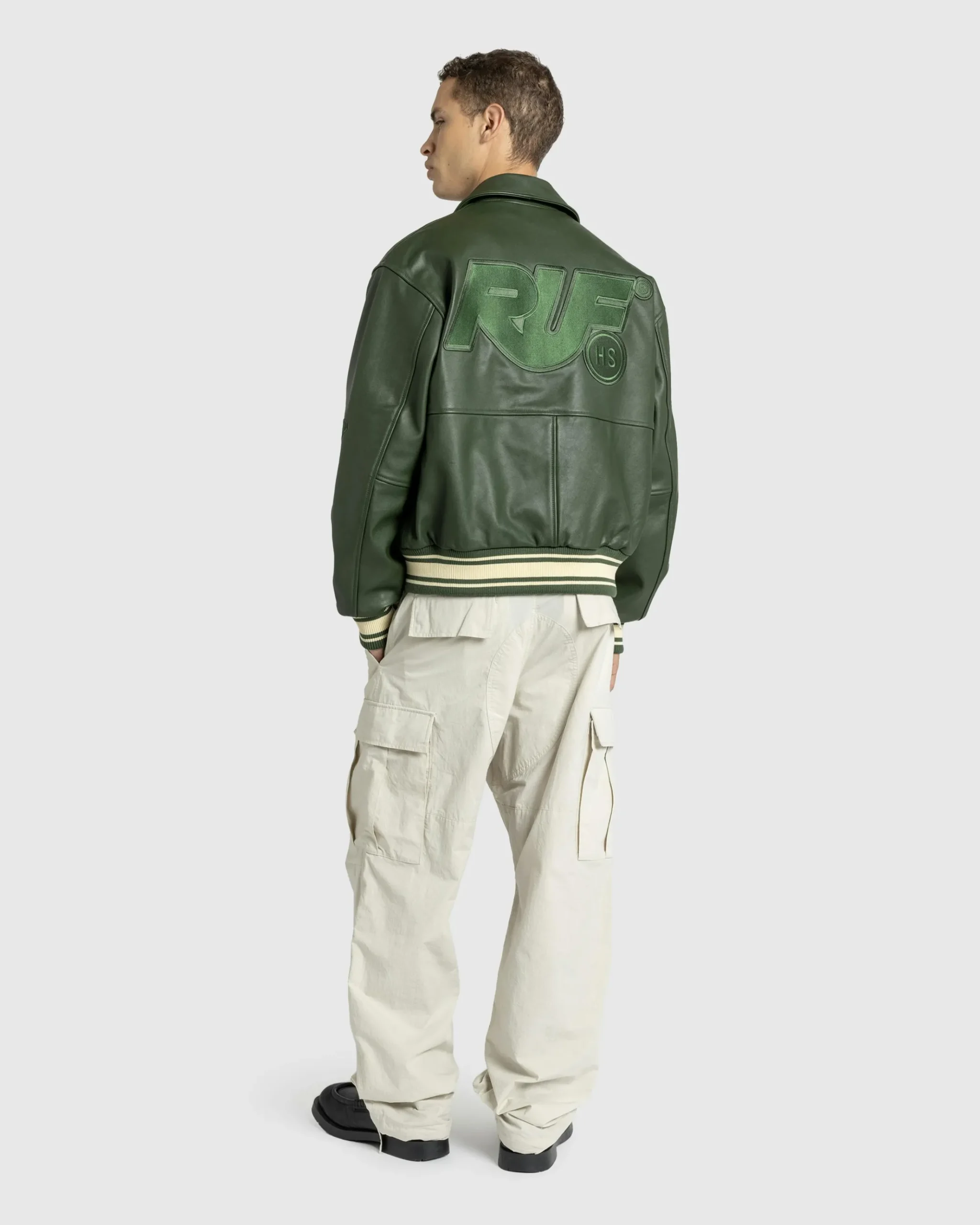 Cheap RUF Leather Bomber green