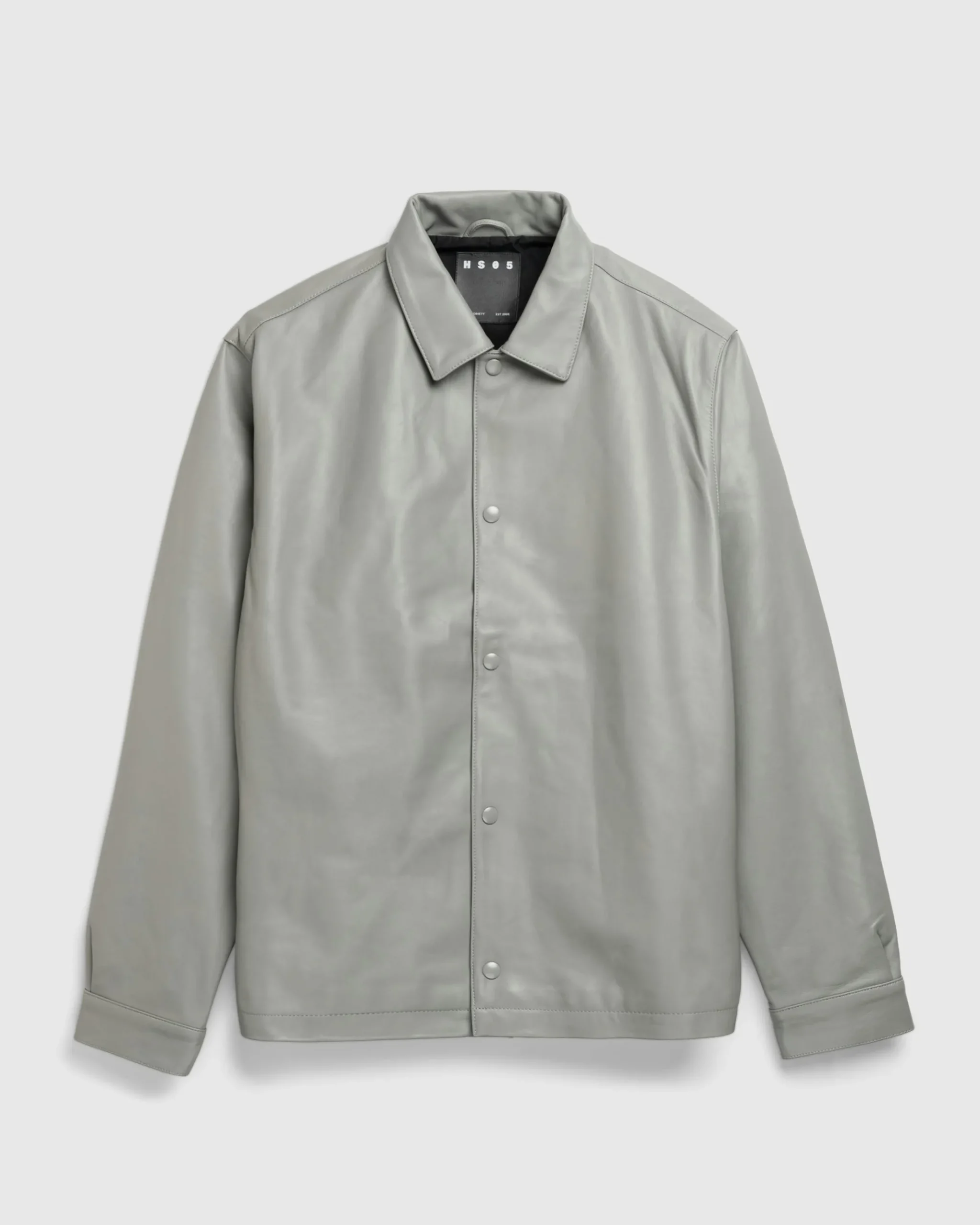 Best Sale Highsnobiety HS05 Leather Shirt Jacket Beige unavailable