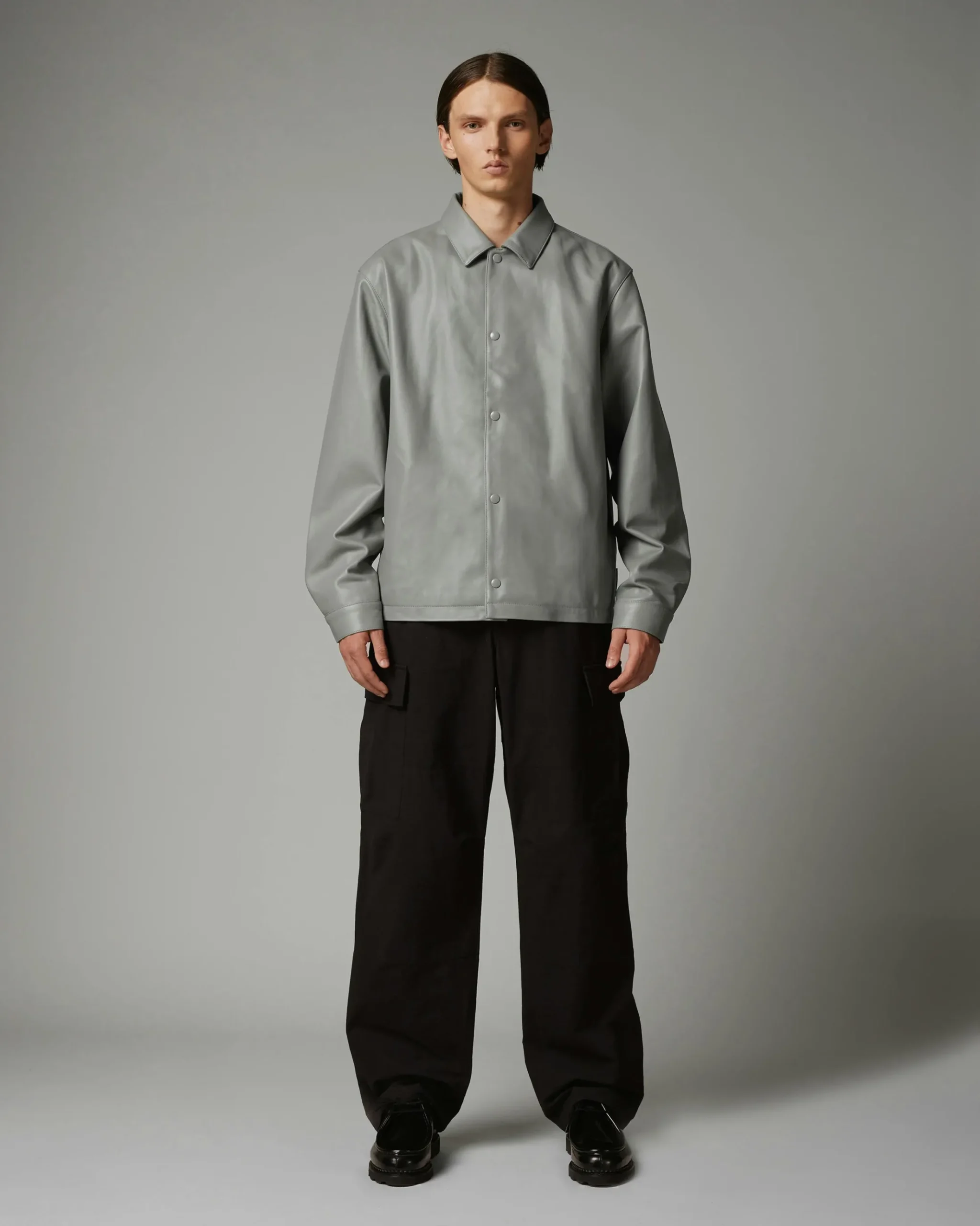 Best Sale Highsnobiety HS05 Leather Shirt Jacket Beige unavailable