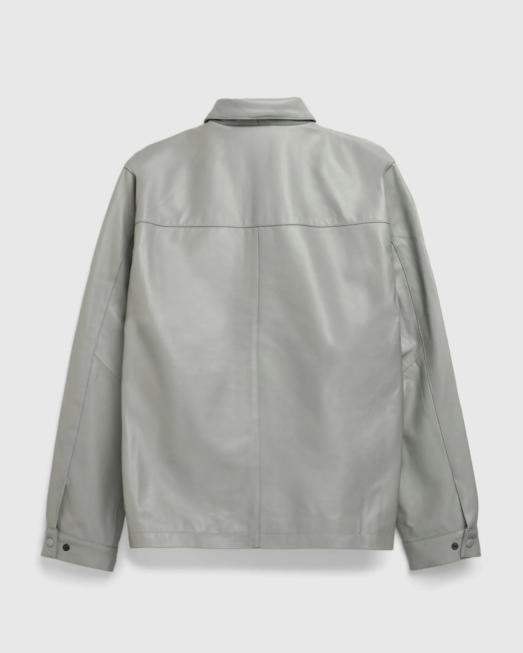 Best Sale Highsnobiety HS05 Leather Shirt Jacket Beige unavailable