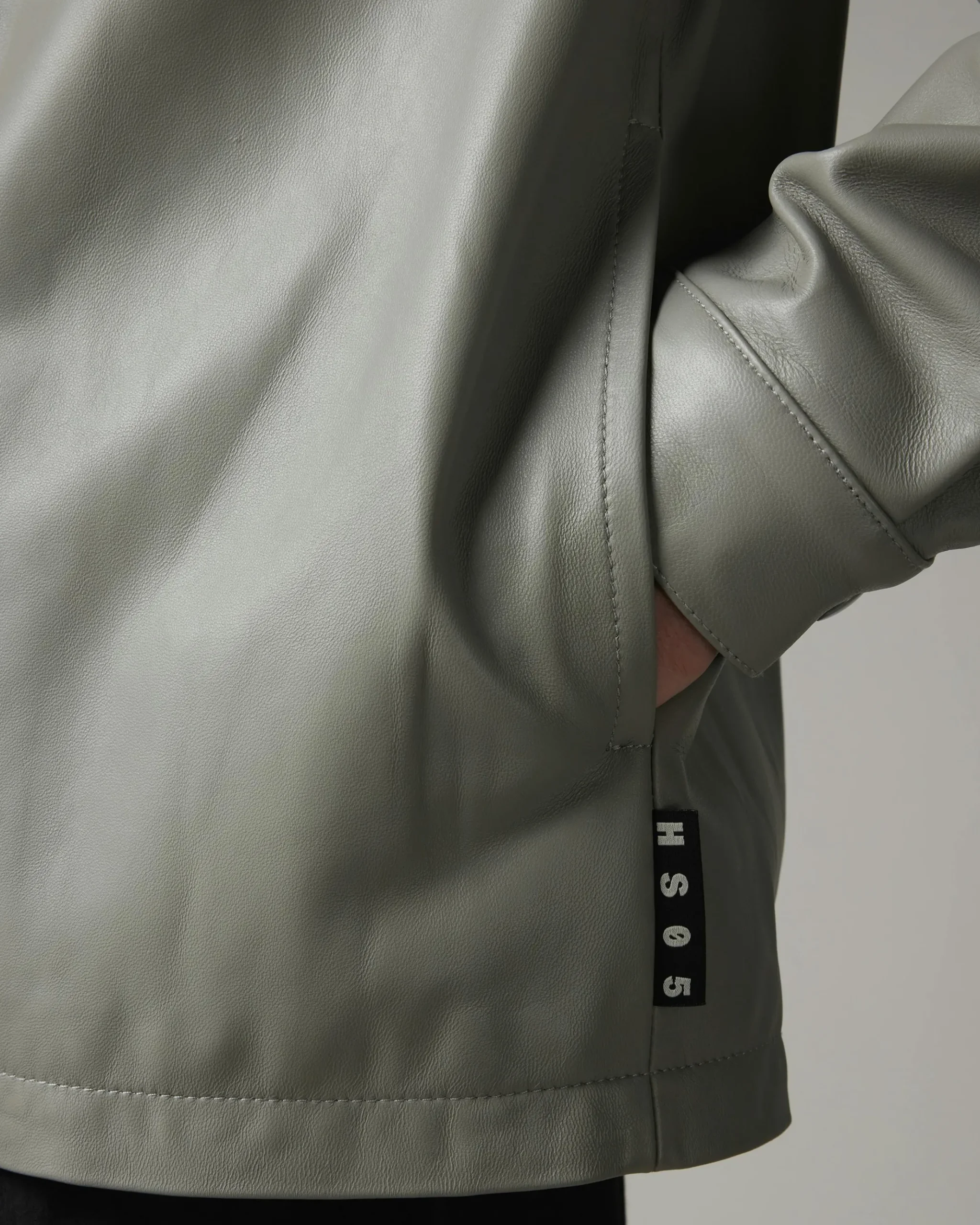 Best Sale Highsnobiety HS05 Leather Shirt Jacket Beige unavailable