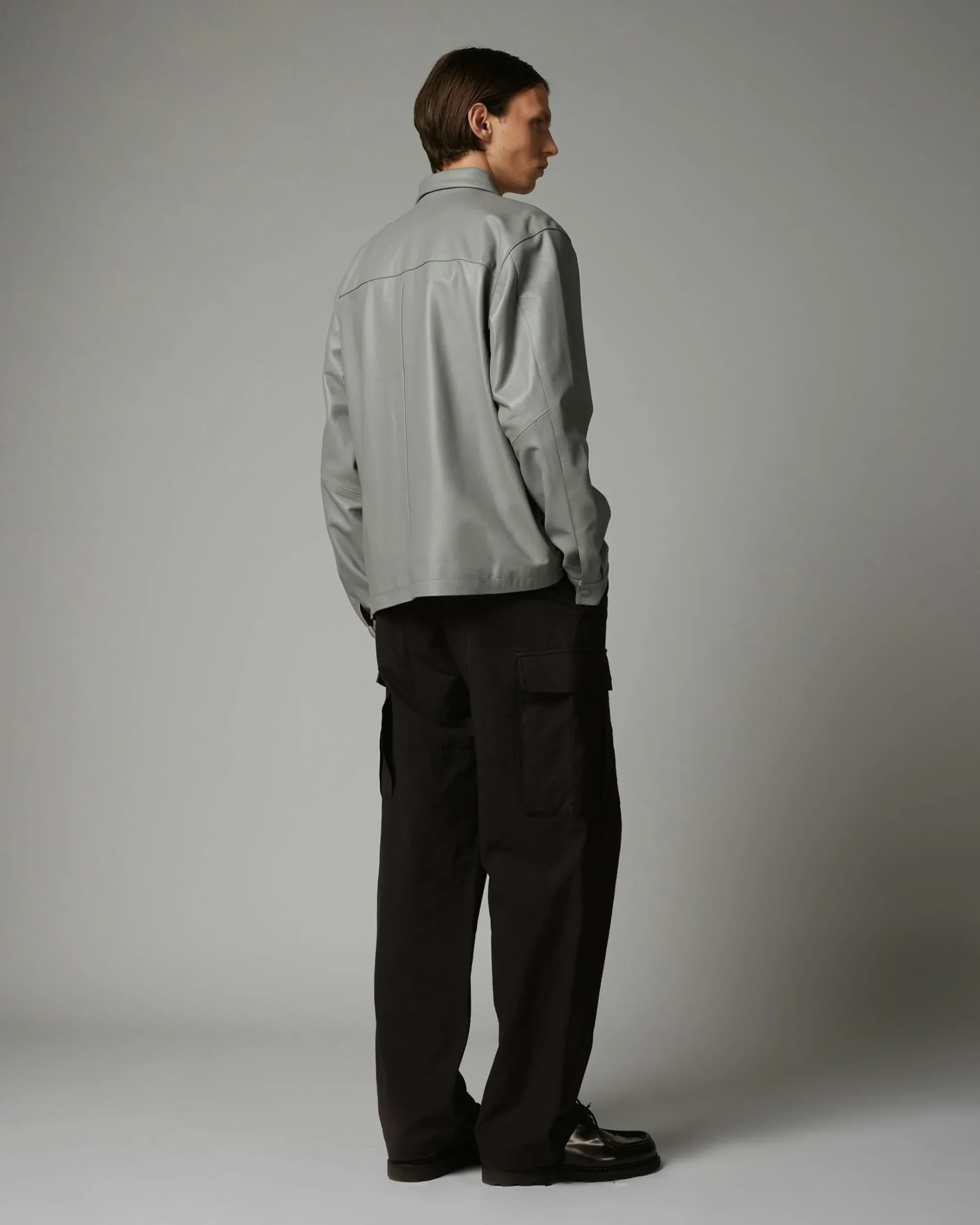 Best Sale Highsnobiety HS05 Leather Shirt Jacket Beige unavailable