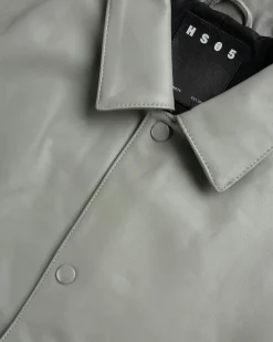Best Sale Highsnobiety HS05 Leather Shirt Jacket Beige unavailable