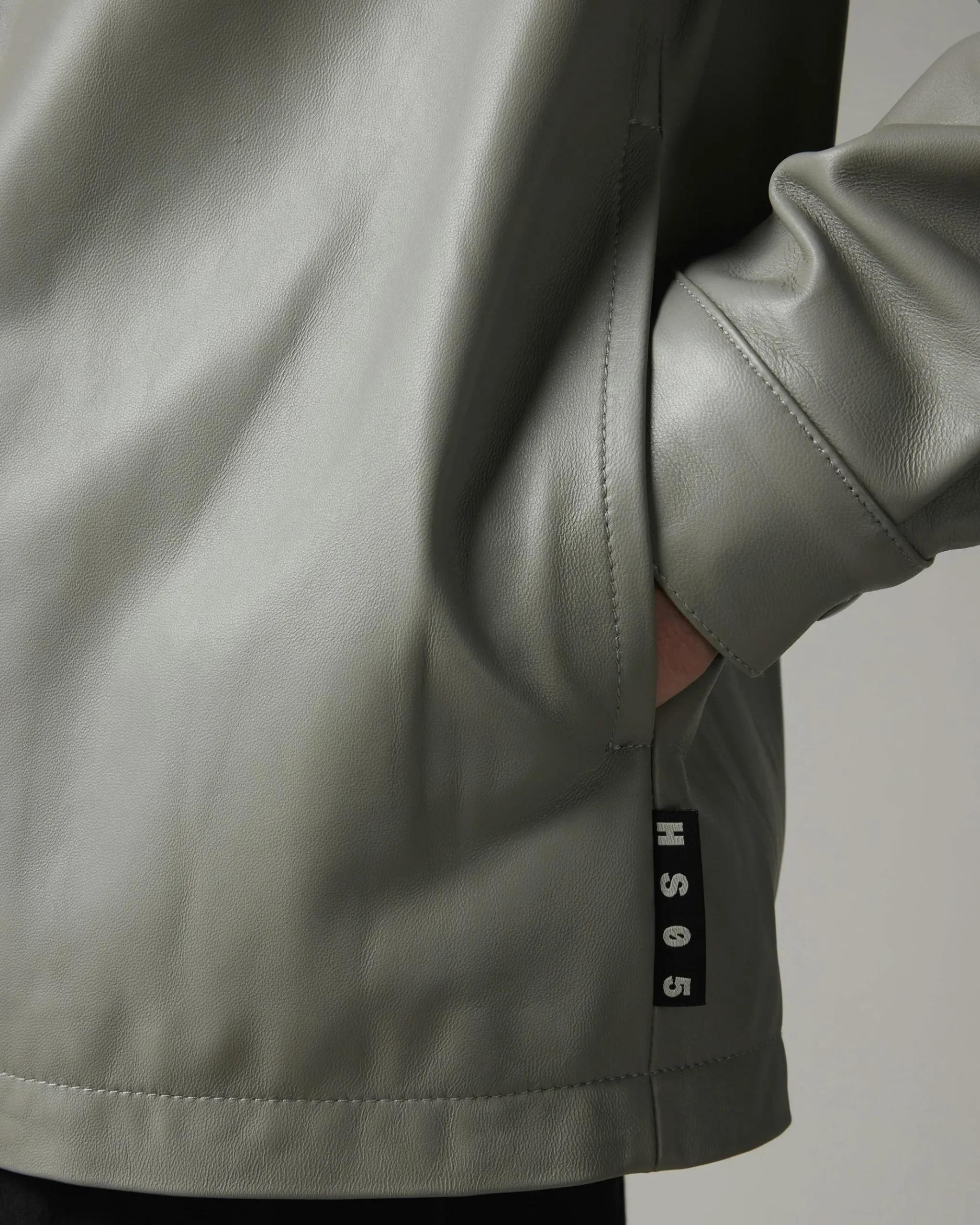 Best Sale Highsnobiety HS05 Leather Shirt Jacket Beige unavailable