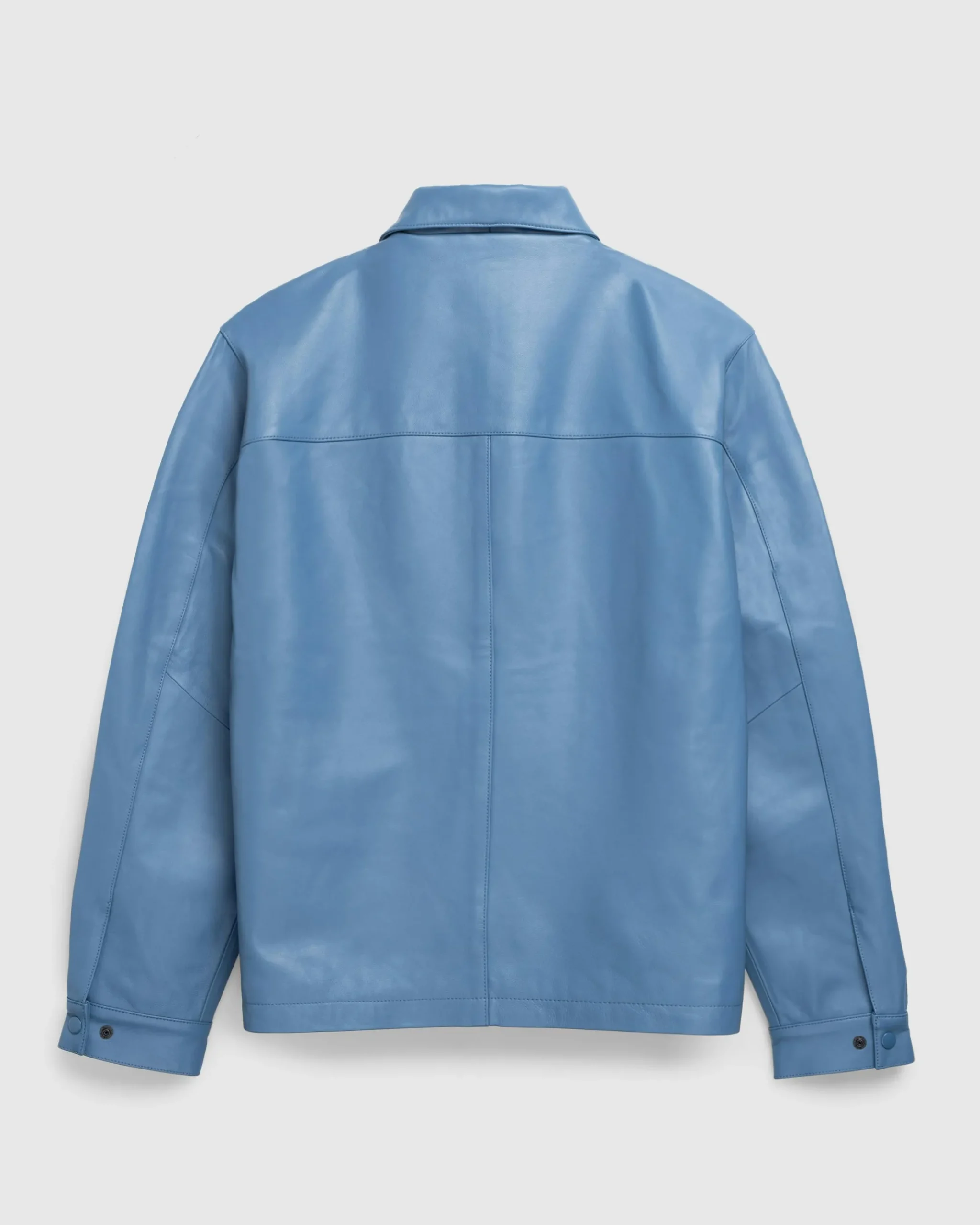 New Highsnobiety HS05 Leather Shirt Jacket Blue unavailable