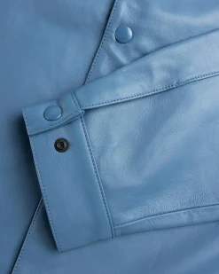 New Highsnobiety HS05 Leather Shirt Jacket Blue unavailable