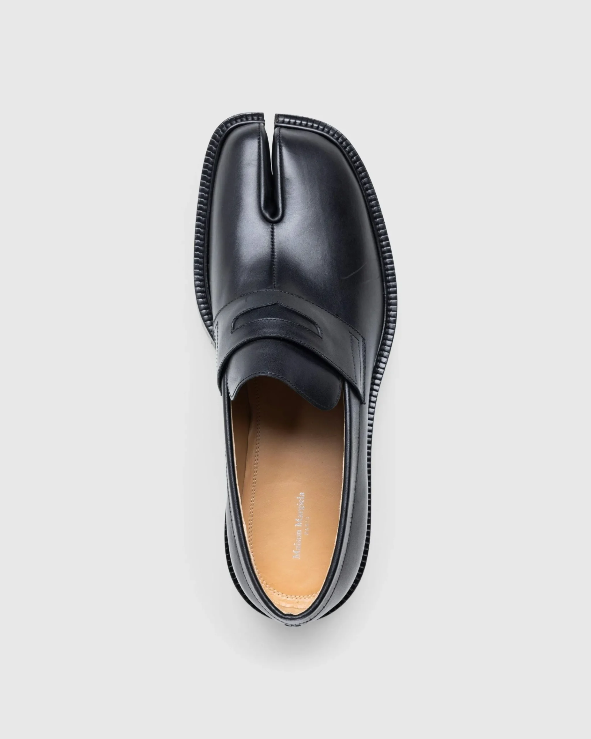 Online Maison Margiela Leather Tabi Mocassin Black black/washed