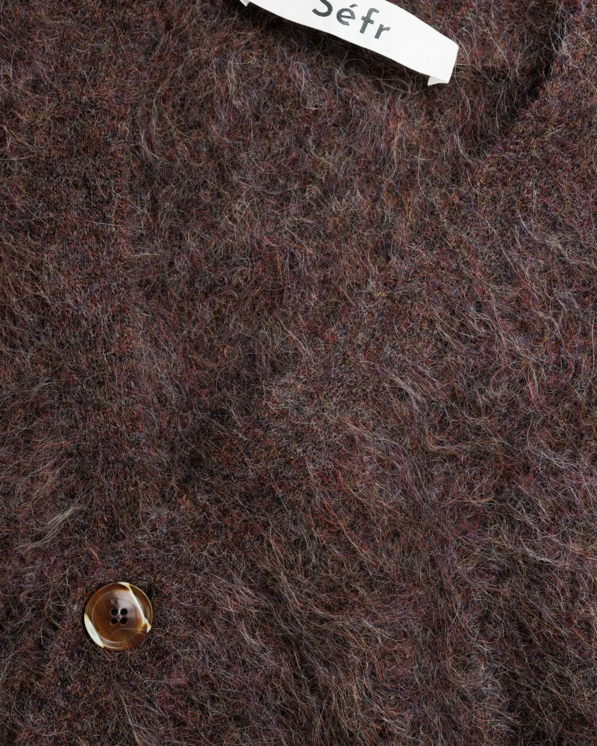 Store Séfr Lee Cardigan Lilac Melange Alpaca lilacmelangealpaca