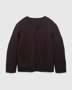 Flash Sale Meta Campania Collective Leon Collarless Jacket Dark Chocolate Brown darkchocolatebrown