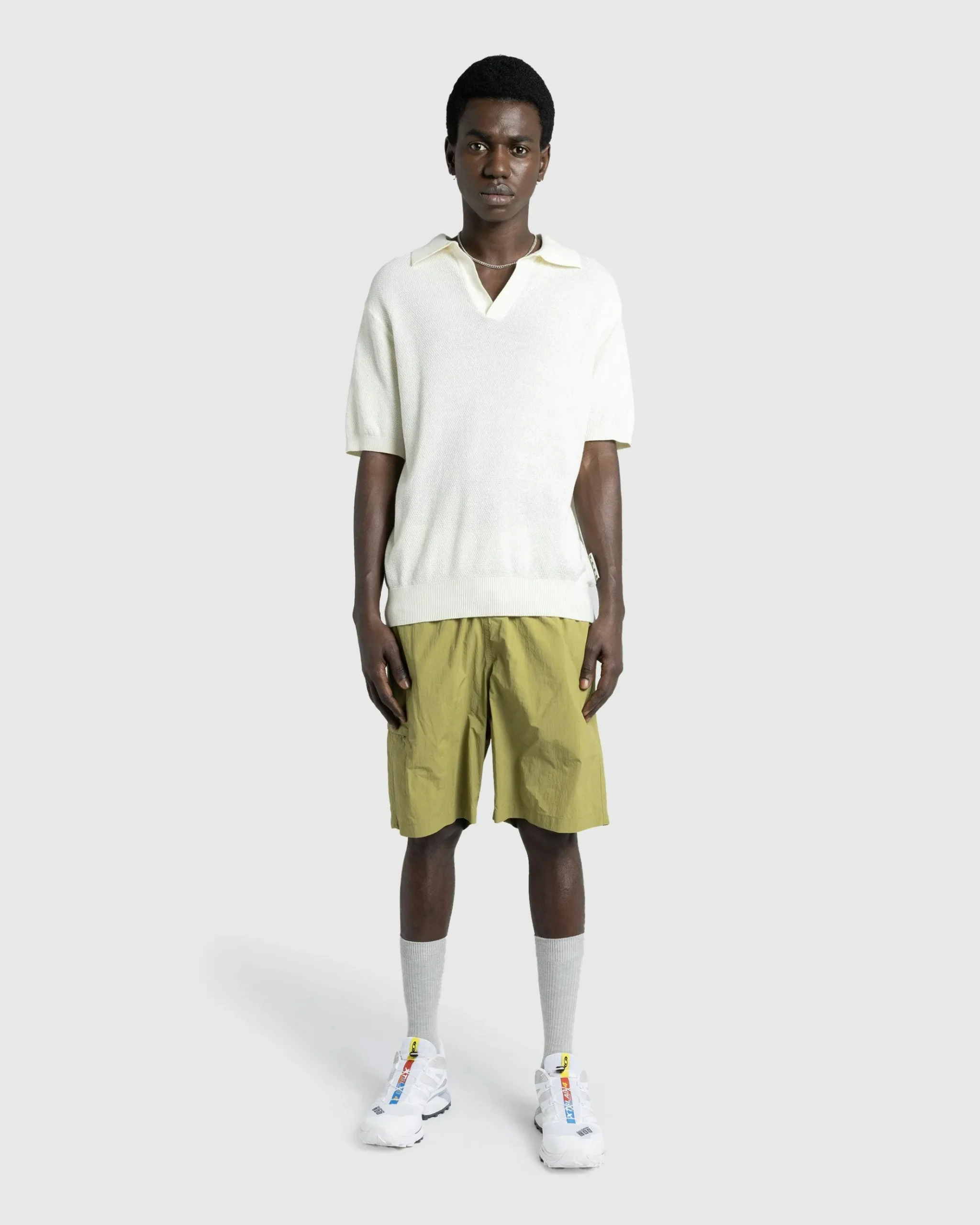 Clearance Highsnobiety HS05 Light Knit Polo eggshell