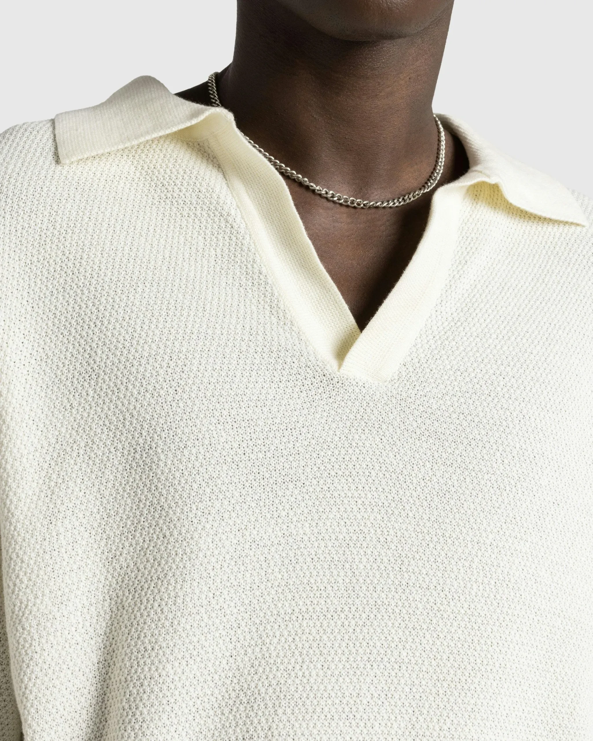 Clearance Highsnobiety HS05 Light Knit Polo eggshell