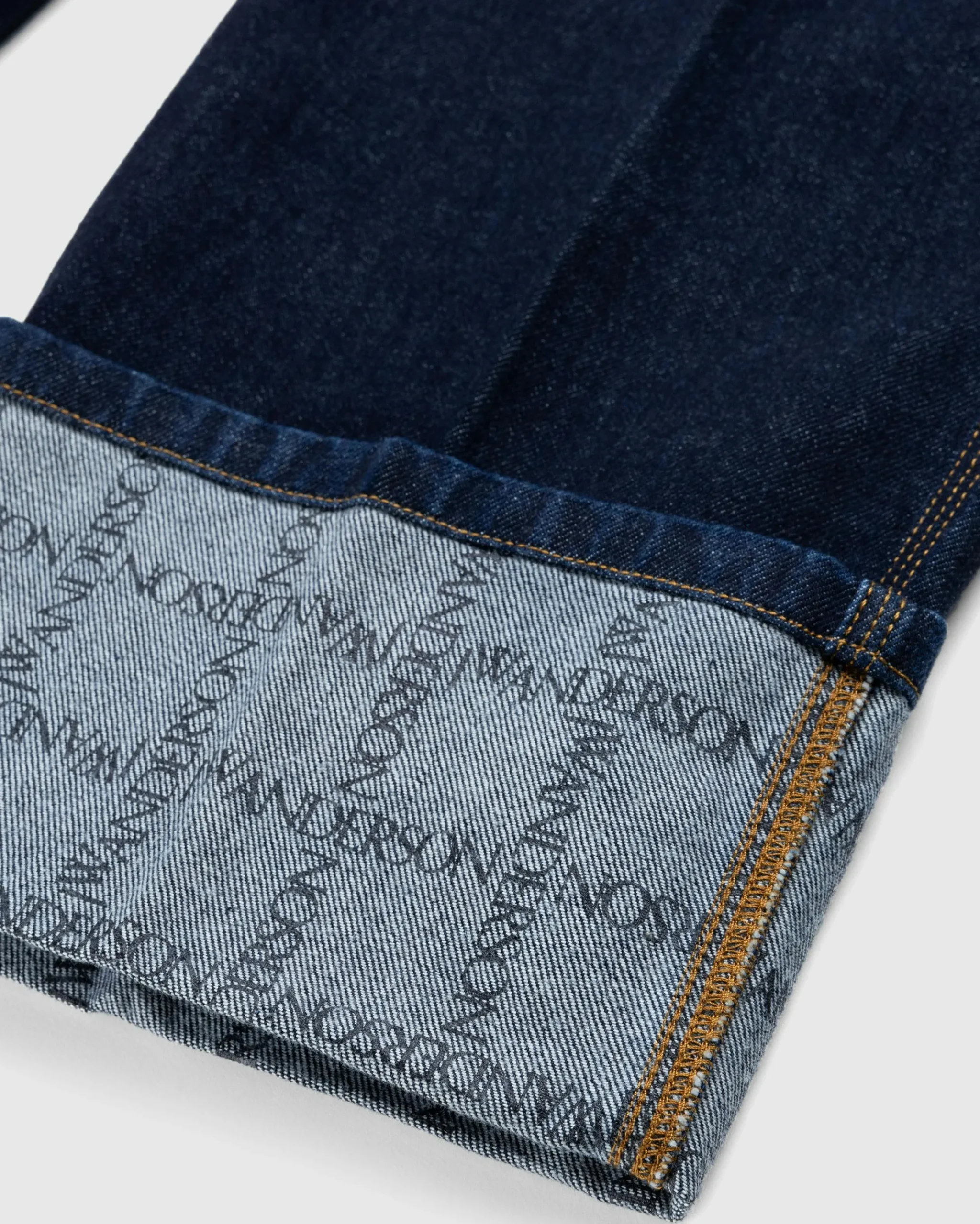 Hot J.W. Anderson Logo Grid Turn Up Workwear Jeans indigo