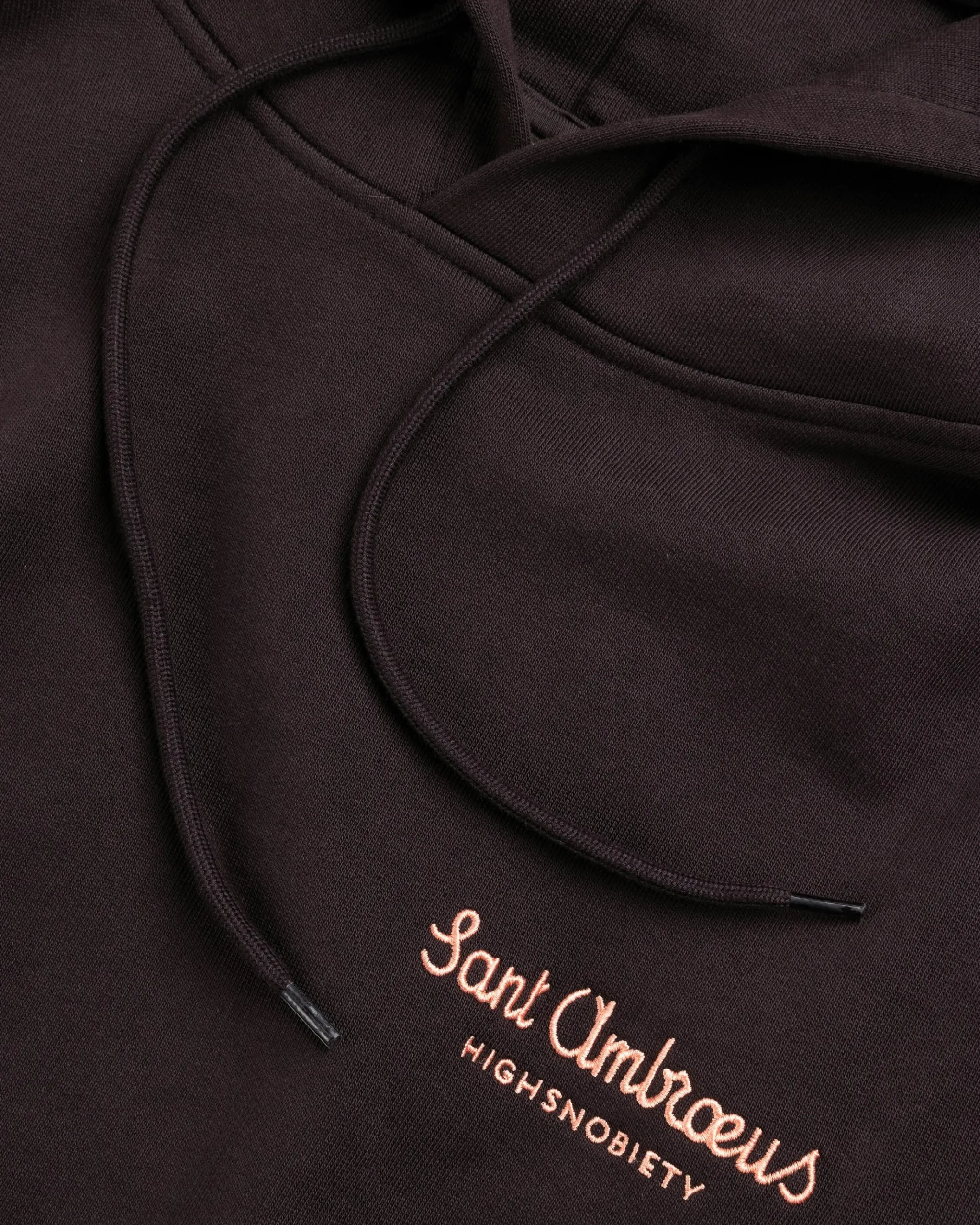 Cheap Sant Ambroeus Logo Hoodie Brown darkbrown