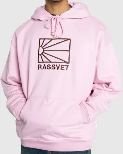 Shop Rassvet Logo Hoodie Knit pink