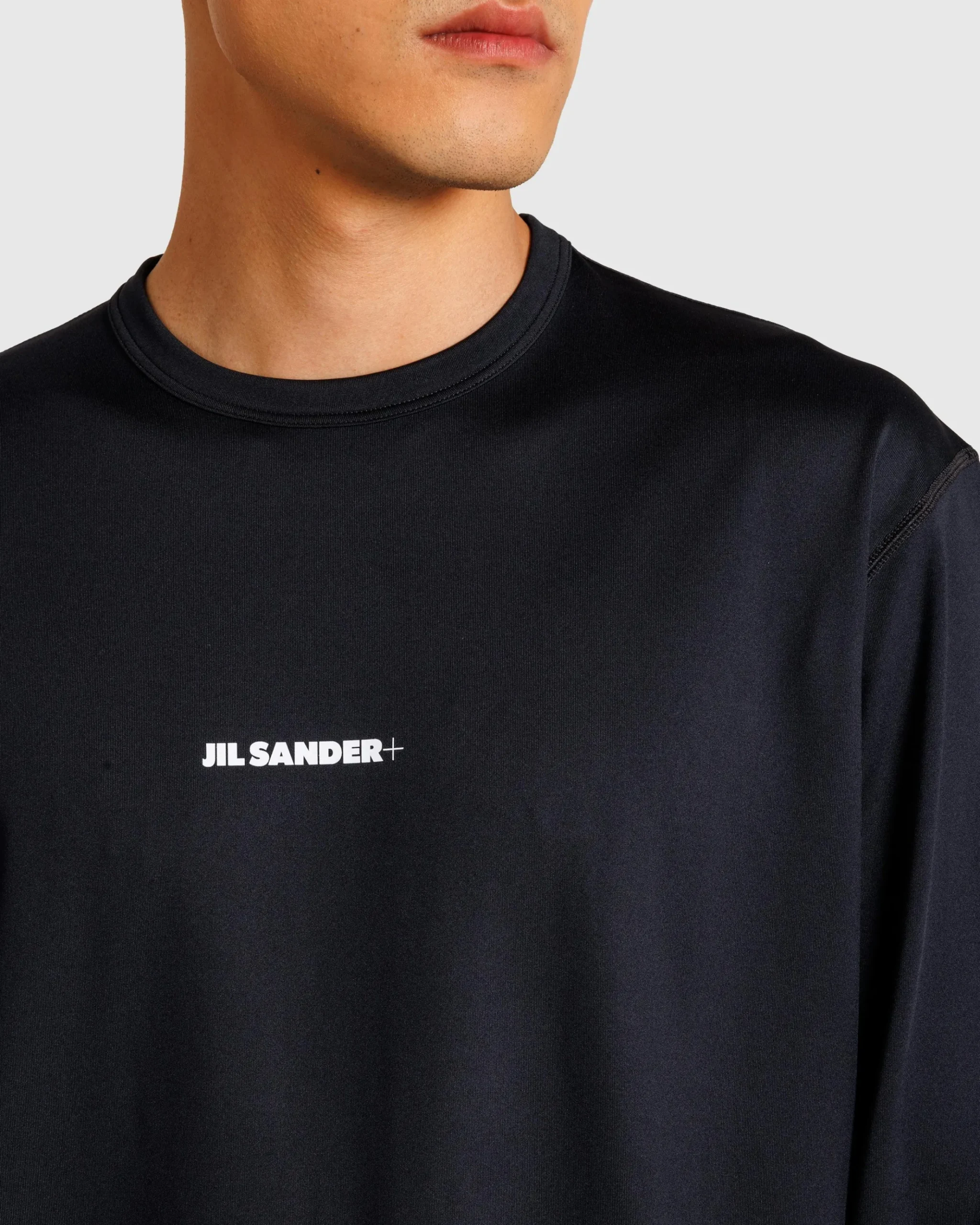 Best Jil Sander Logo Long-Sleeve T-Shirt black