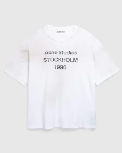 Best Sale Acne Studios Logo T-Shirt dustywhite