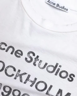 Best Sale Acne Studios Logo T-Shirt dustywhite