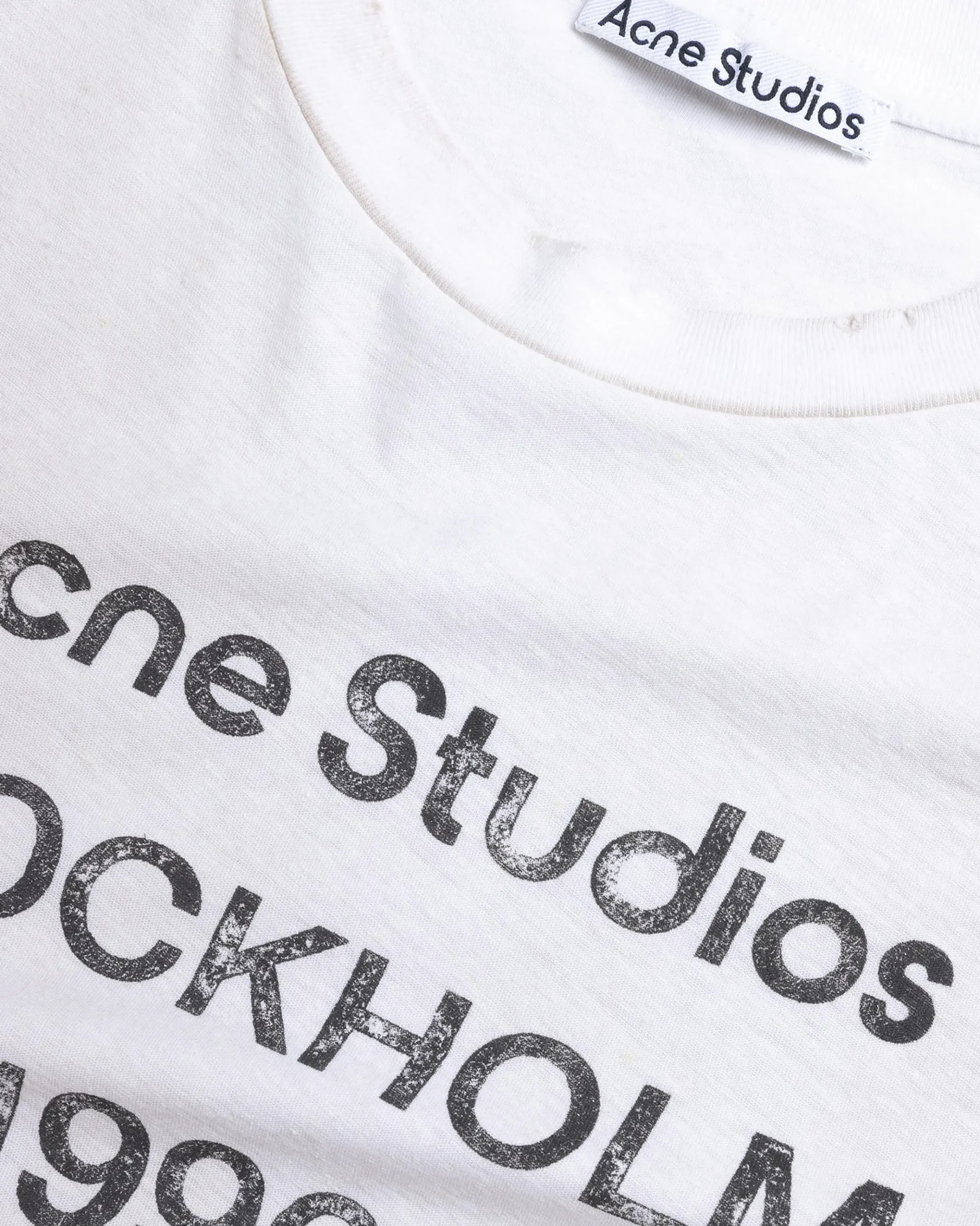 Best Sale Acne Studios Logo T-Shirt dustywhite