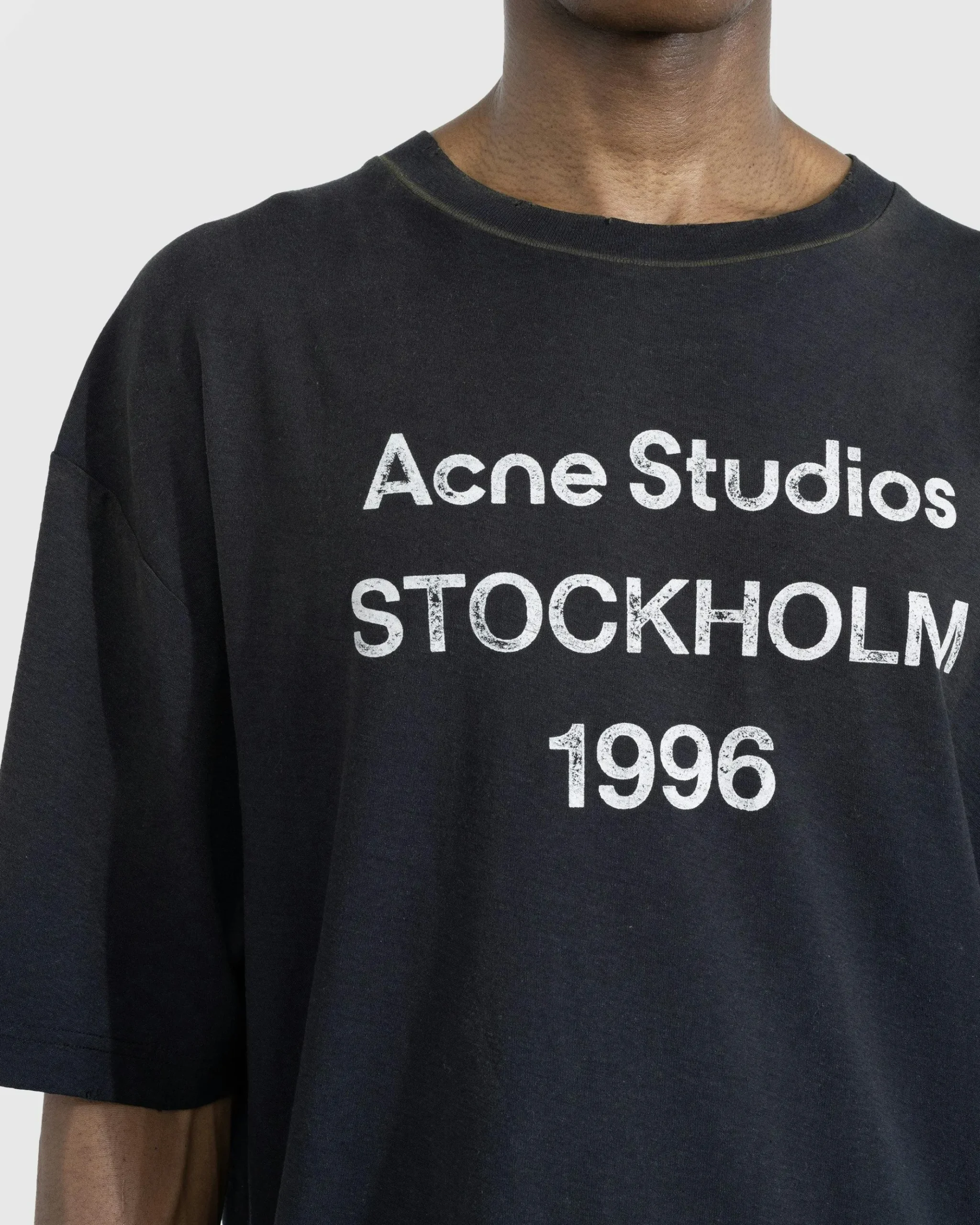 Best Acne Studios Logo T-Shirt black