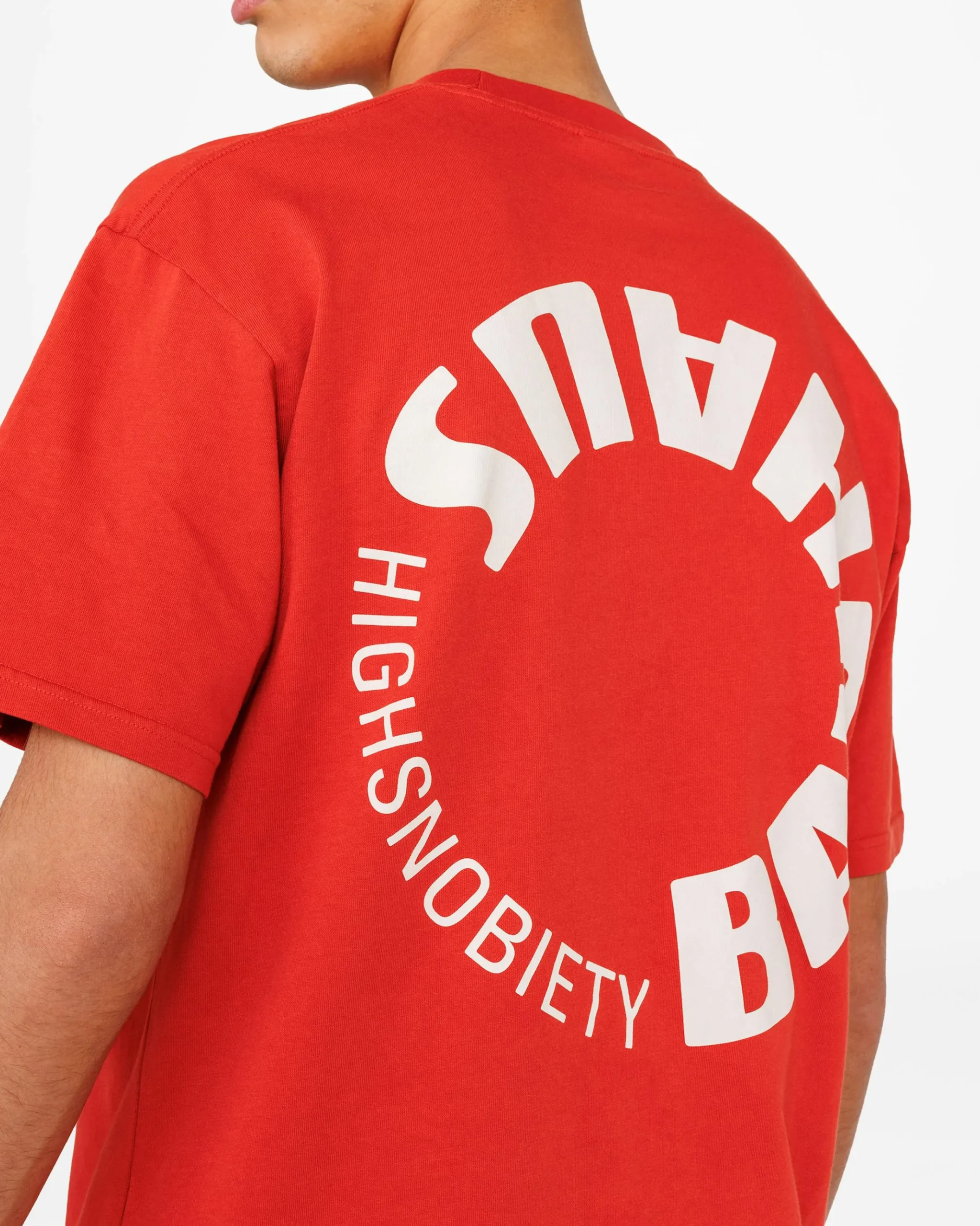 New Highsnobiety Logo T-Shirt Dusty Red dustyred
