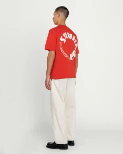 New Highsnobiety Logo T-Shirt Dusty Red dustyred