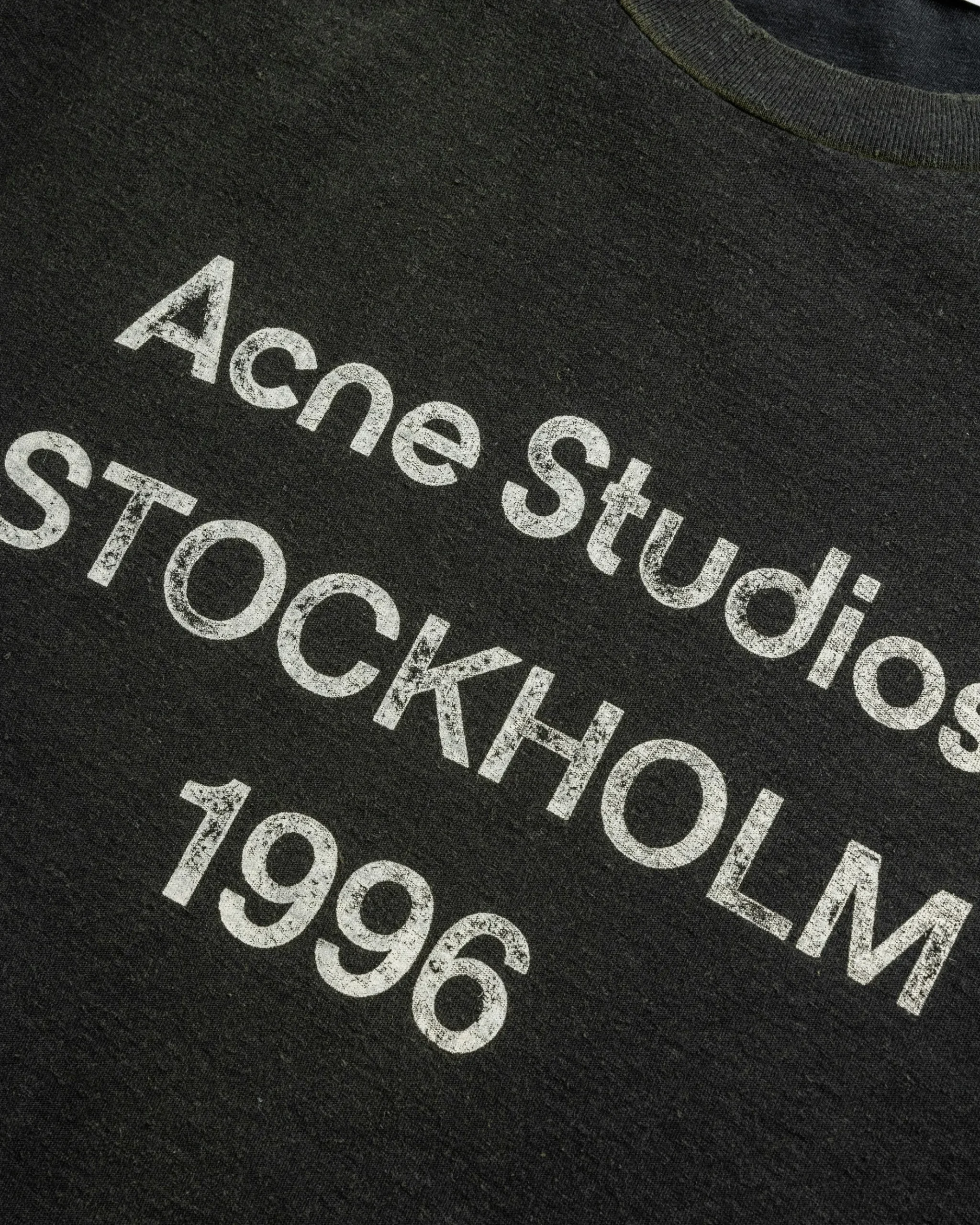 Best Acne Studios Logo T-Shirt Faded Black fadedblack
