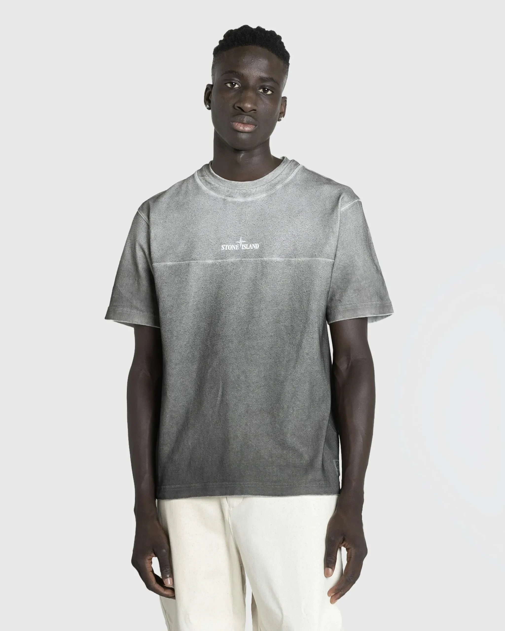Online Stone Island Logo T-Shirt Lead Grey leadgrey