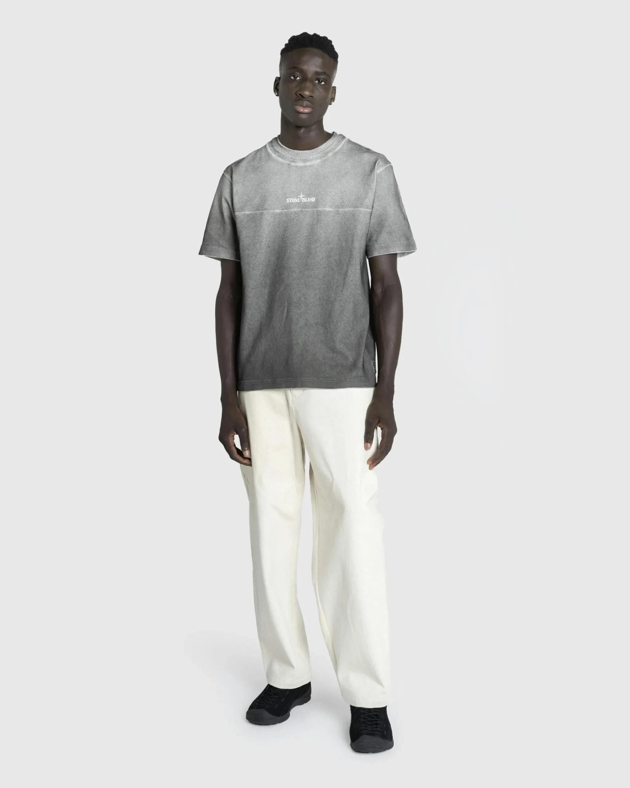 Online Stone Island Logo T-Shirt Lead Grey leadgrey