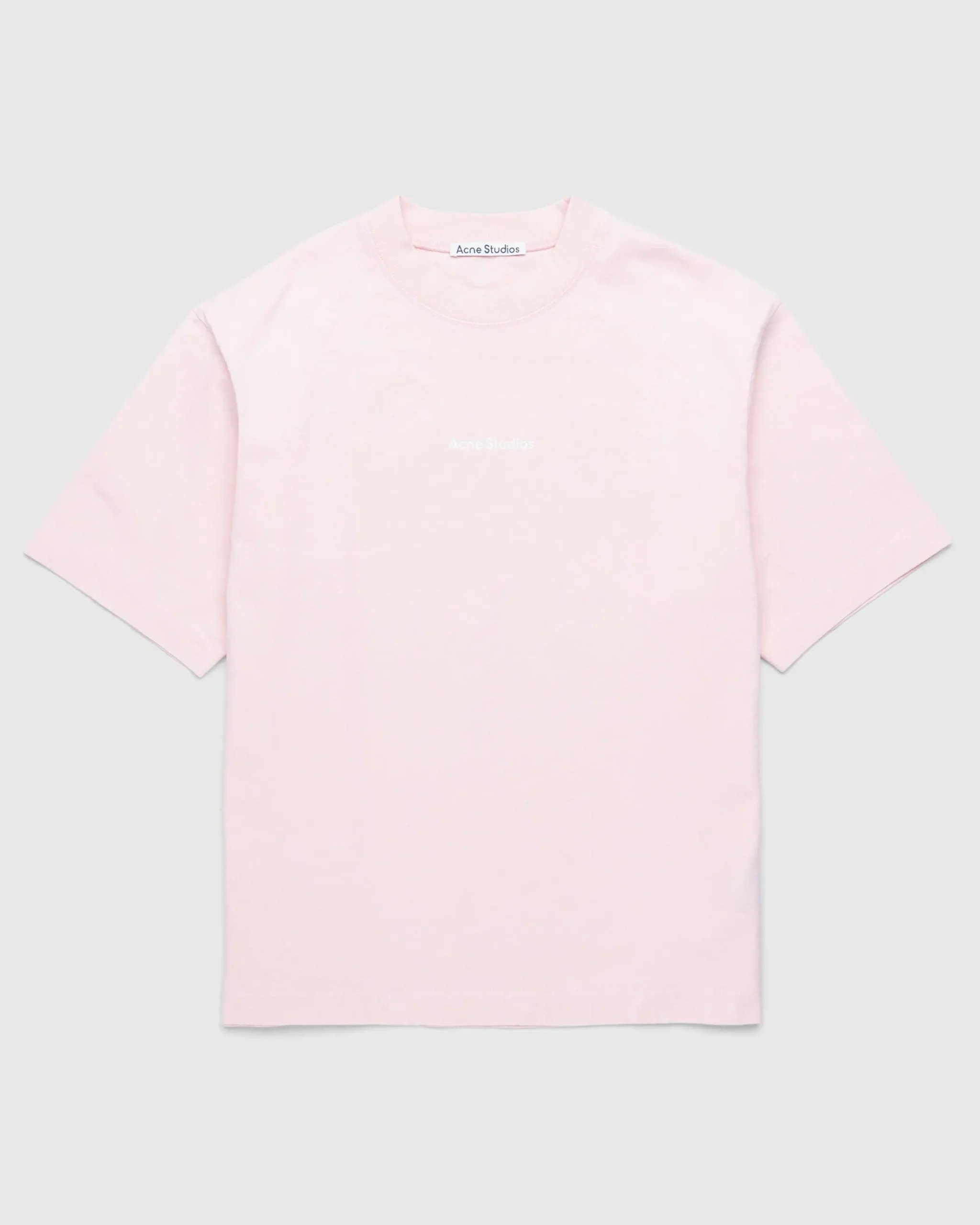 Clearance Acne Studios Logo T-Shirt Pale Pink mudbeige
