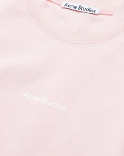 Clearance Acne Studios Logo T-Shirt Pale Pink mudbeige