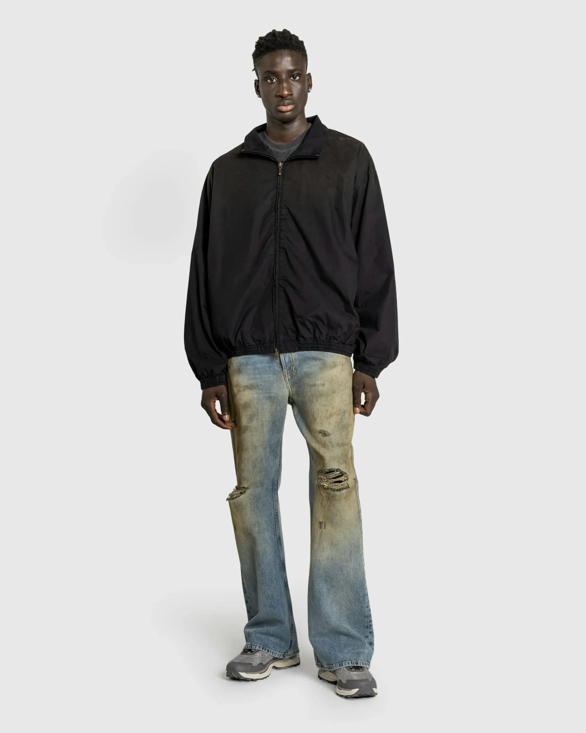 Clearance Acne Studios Logo Zipper Jacket black