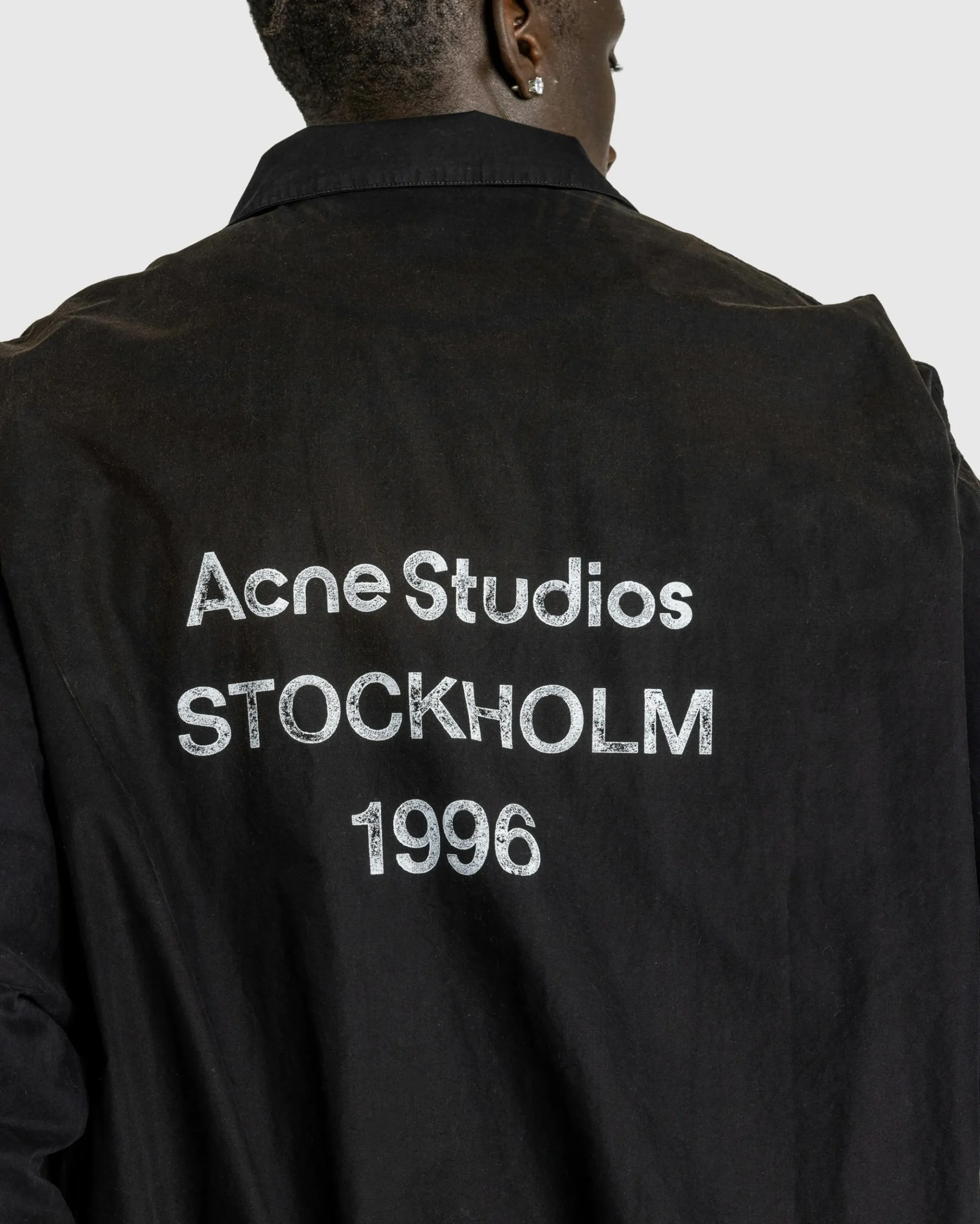 Clearance Acne Studios Logo Zipper Jacket black