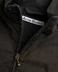 Clearance Acne Studios Logo Zipper Jacket black