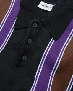 Hot Carhartt WIP Longsleeve Arlo Polo Black/Kendricks Stripe