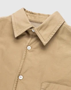 New Maison Margiela Long-Sleeve Button-Down Shirt camel