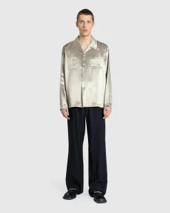 Fashion Needles Longsleeve Cowboy One-Up Shirt Acetate Sateen taupe