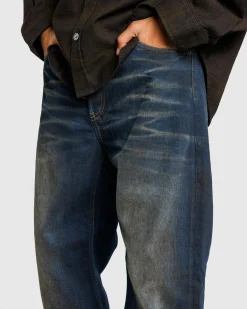 Outlet Acne Studios Loose Fit Jeans 2021M Dark Blue darkblue