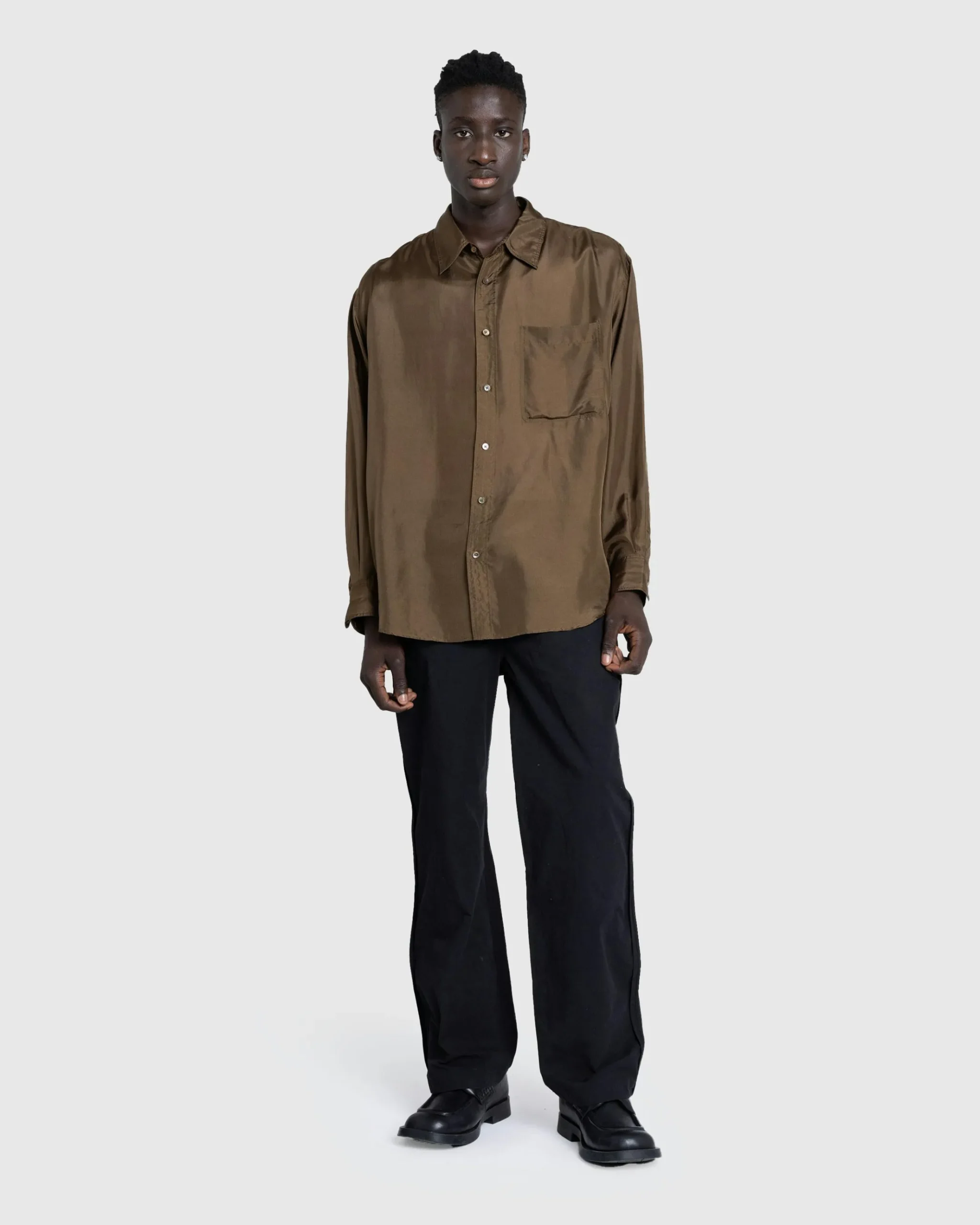 Hot Lemaire Loose Shirt Dark Tobacco darktobacco