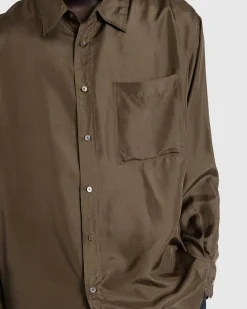 Hot Lemaire Loose Shirt Dark Tobacco darktobacco