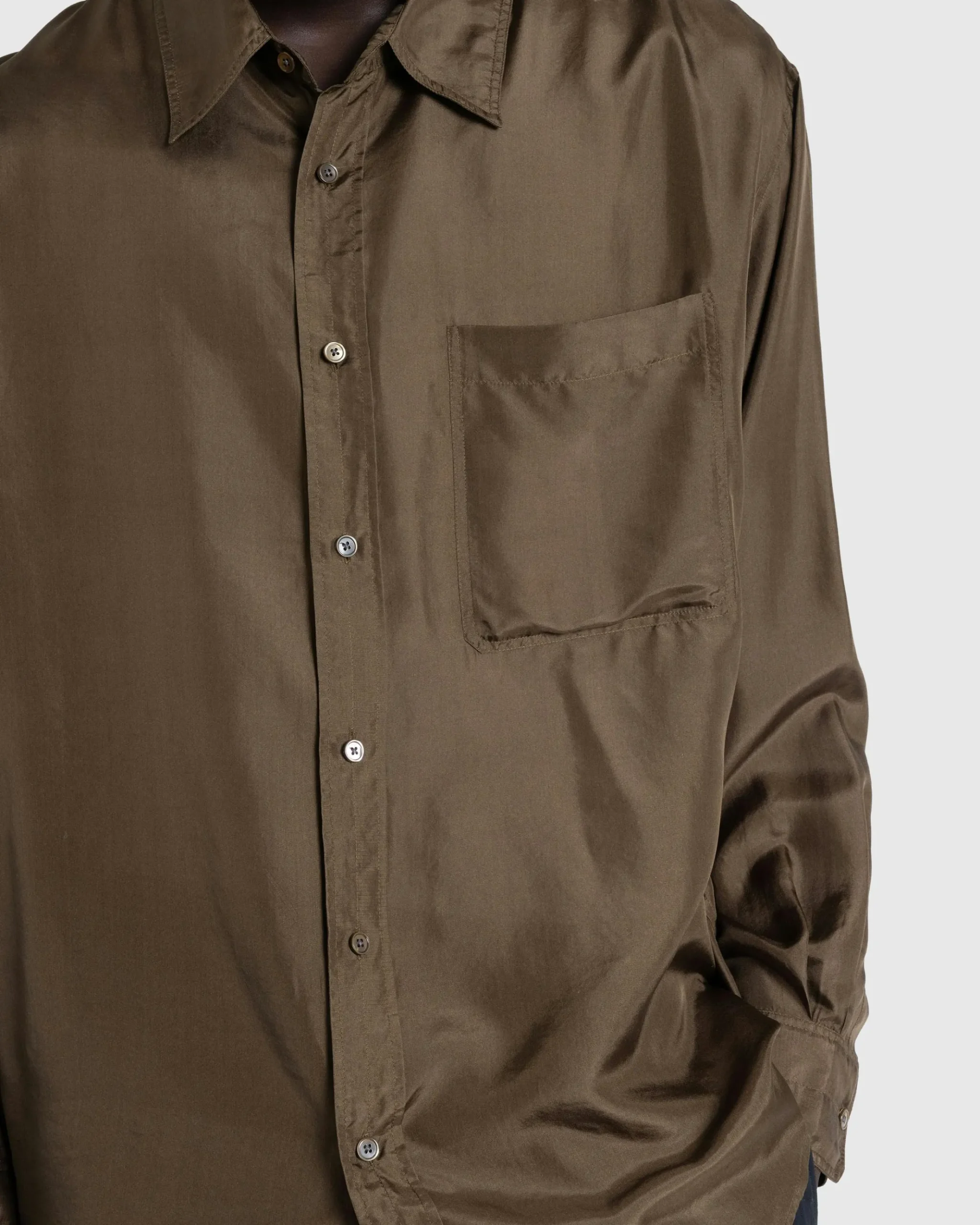 Hot Lemaire Loose Shirt Dark Tobacco darktobacco