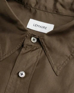 Hot Lemaire Loose Shirt Dark Tobacco darktobacco