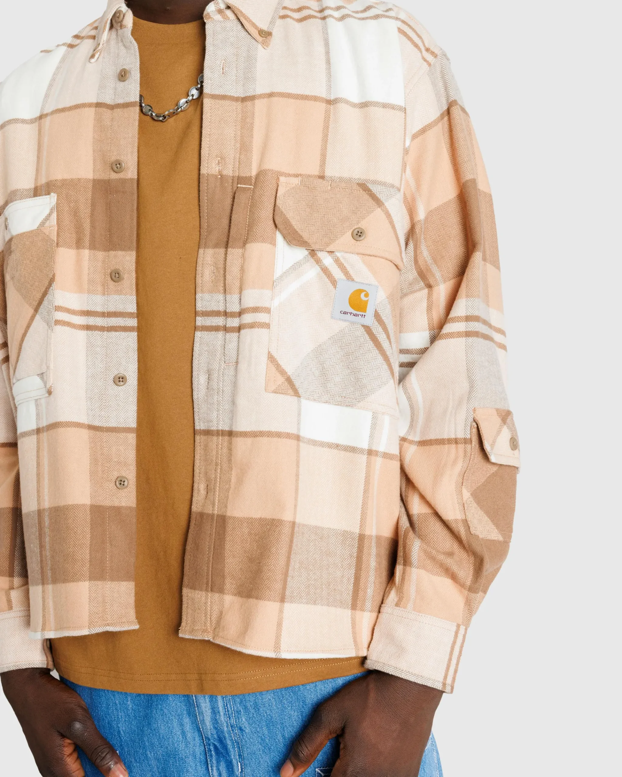 Clearance Carhartt WIP L/S Work Shirt Max cocamocha
