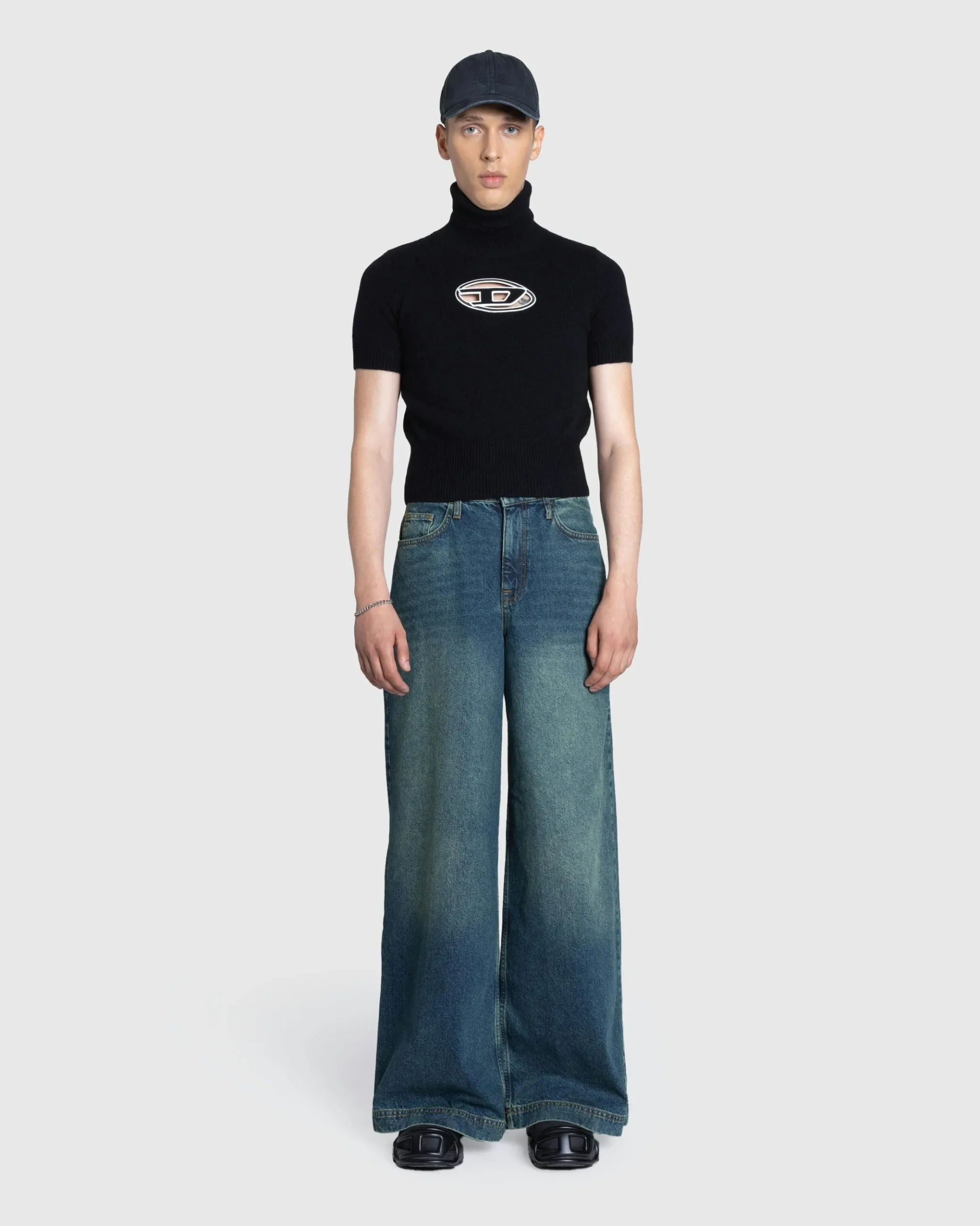 Sale Diesel M-Argaret Short-Sleeve Jumper black