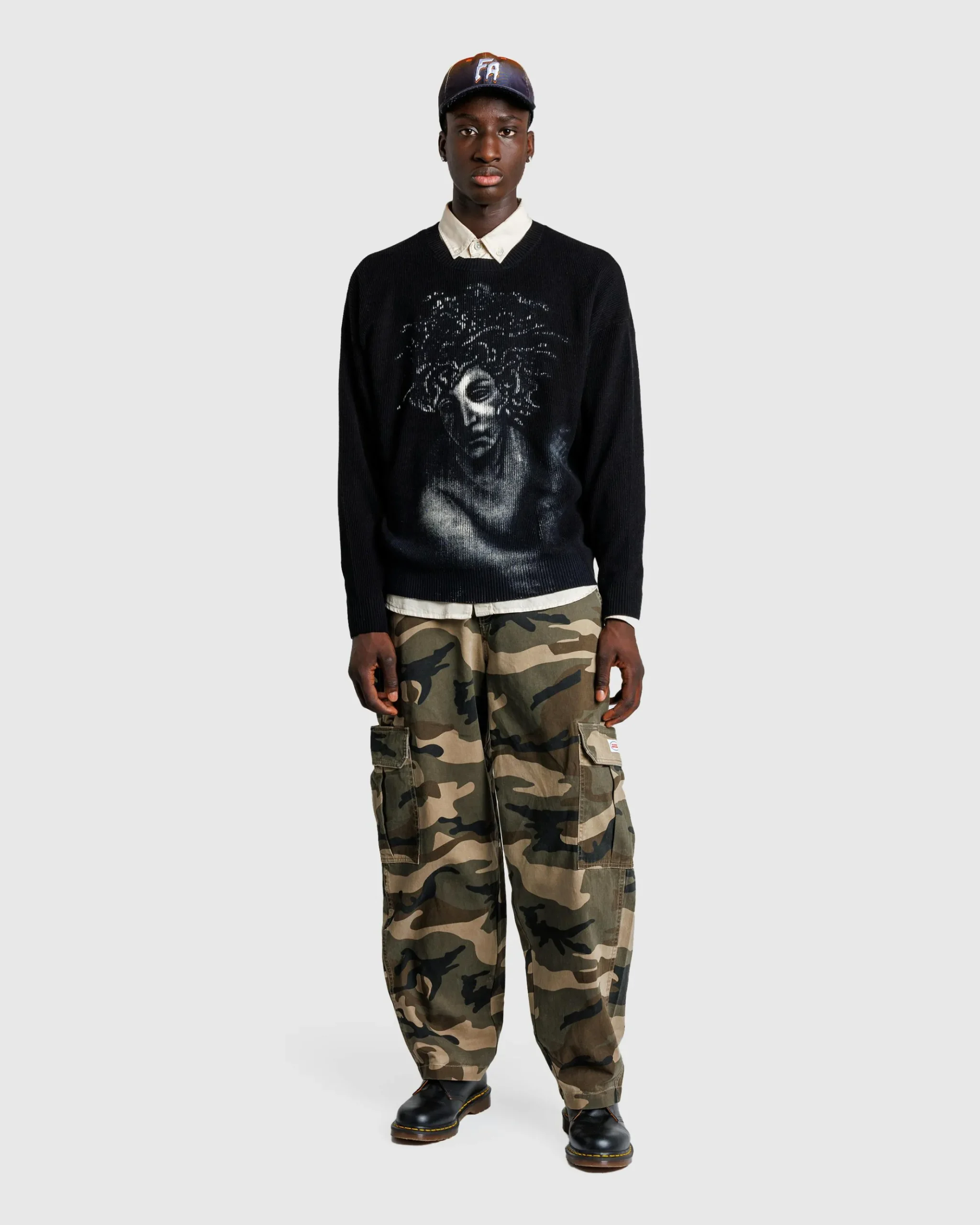 Discount Fucking Awesome Medusa Sweater black/off-white