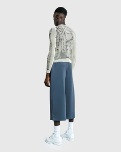 Shop Jean Paul Gaultier Mesh Long-Sleeve Top Printed Pull Je T'Aime Light Beige/Black lightbeige/black