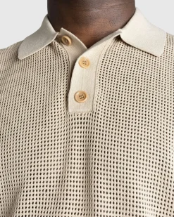 New Dries van Noten Mindo Knit Polo beige