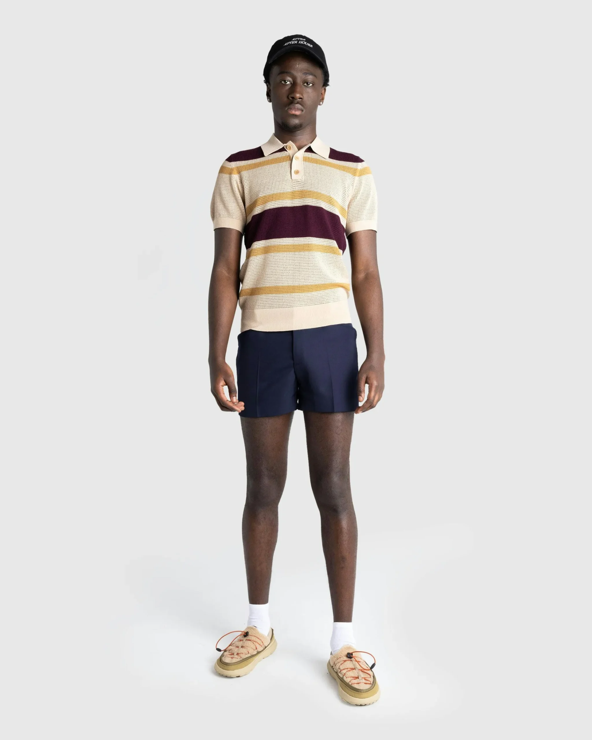 Best Sale Dries van Noten Mindo Knit Polo /Stripes beige